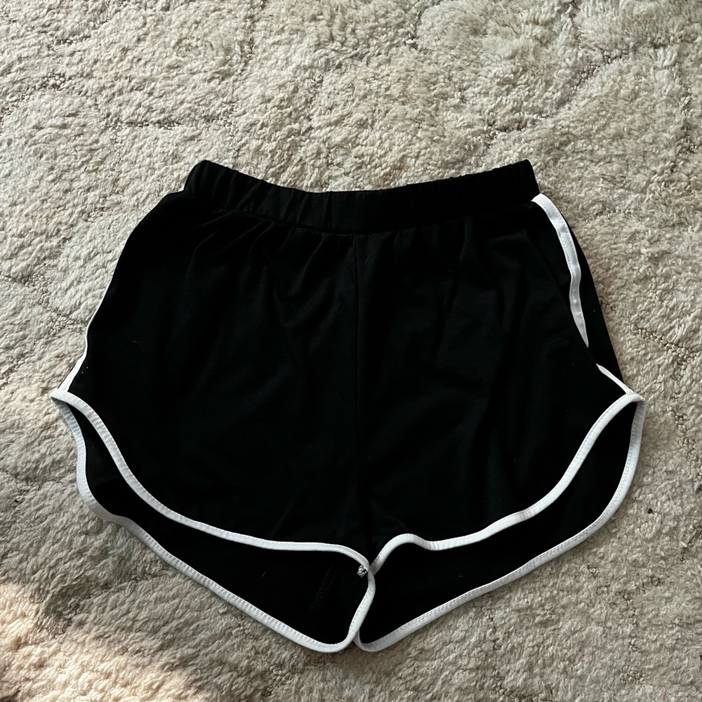 Black Women's Shorts with White Trim
